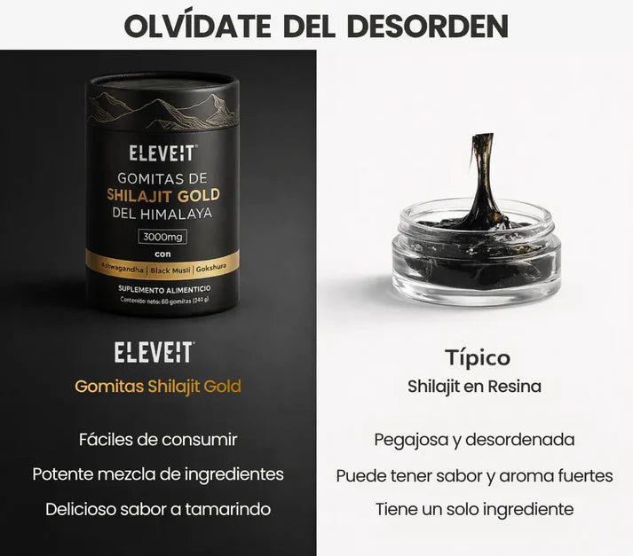 Eleveit Gold Gomitas de Shilajit Puro del Himalaya