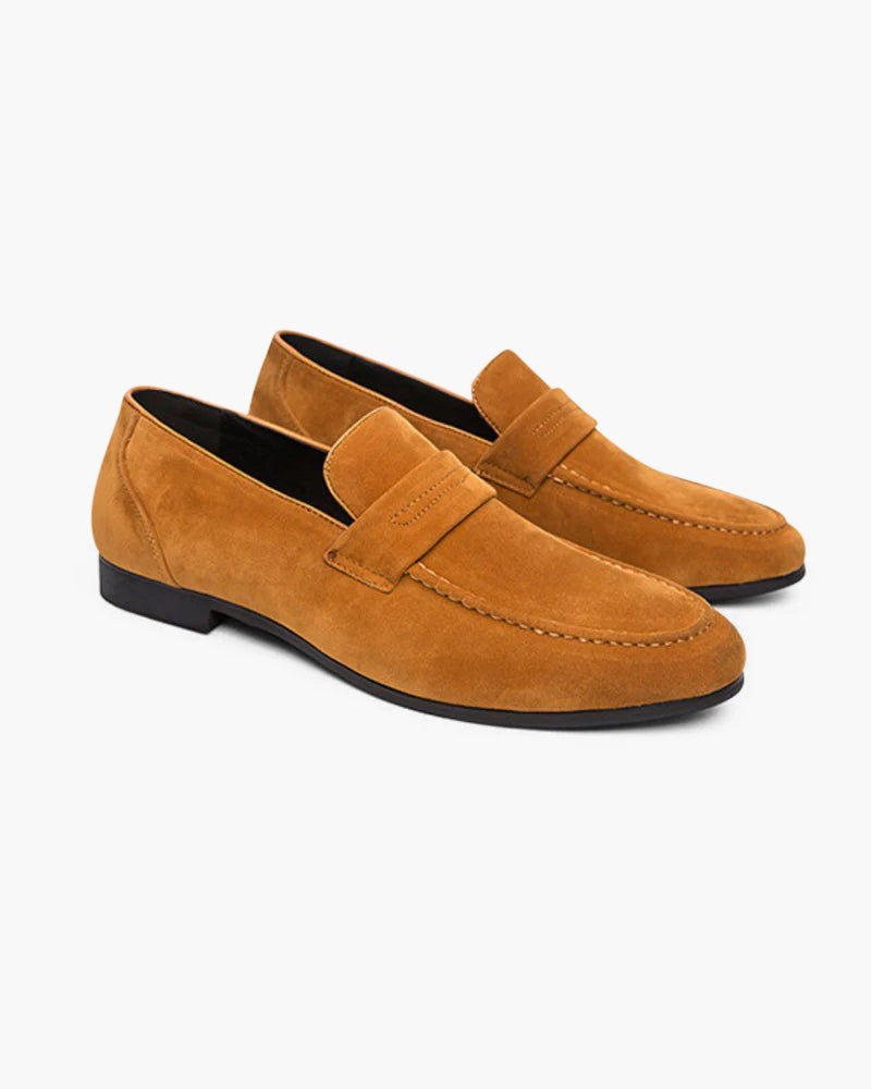Belfaire Suede Penny Loafers - Belfaire & Co.