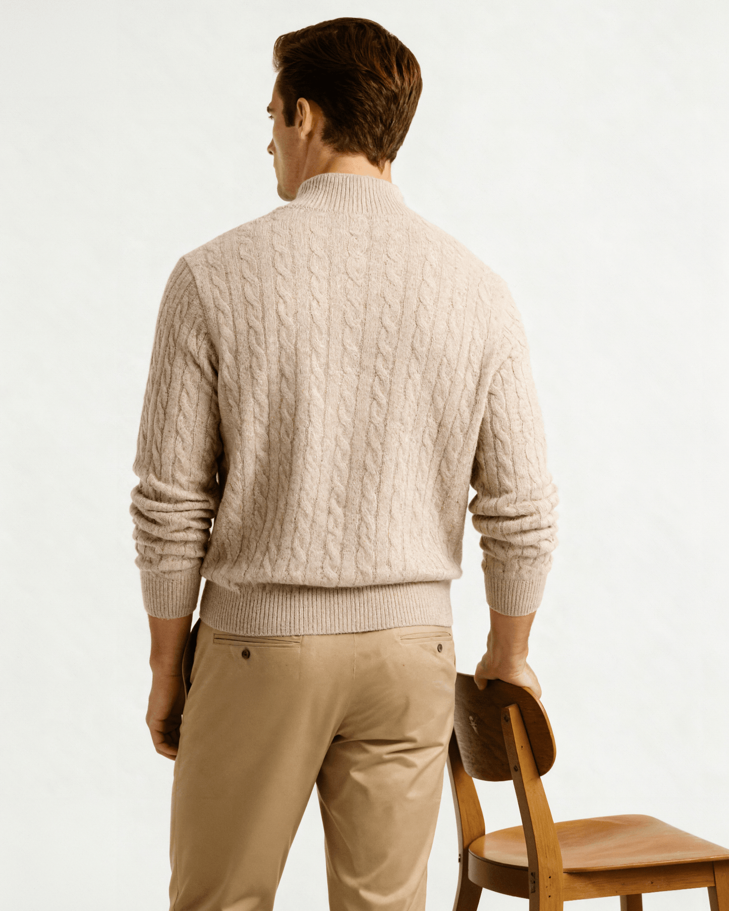100% Cashmere Woven Half Zip - Belfaire & Co.
