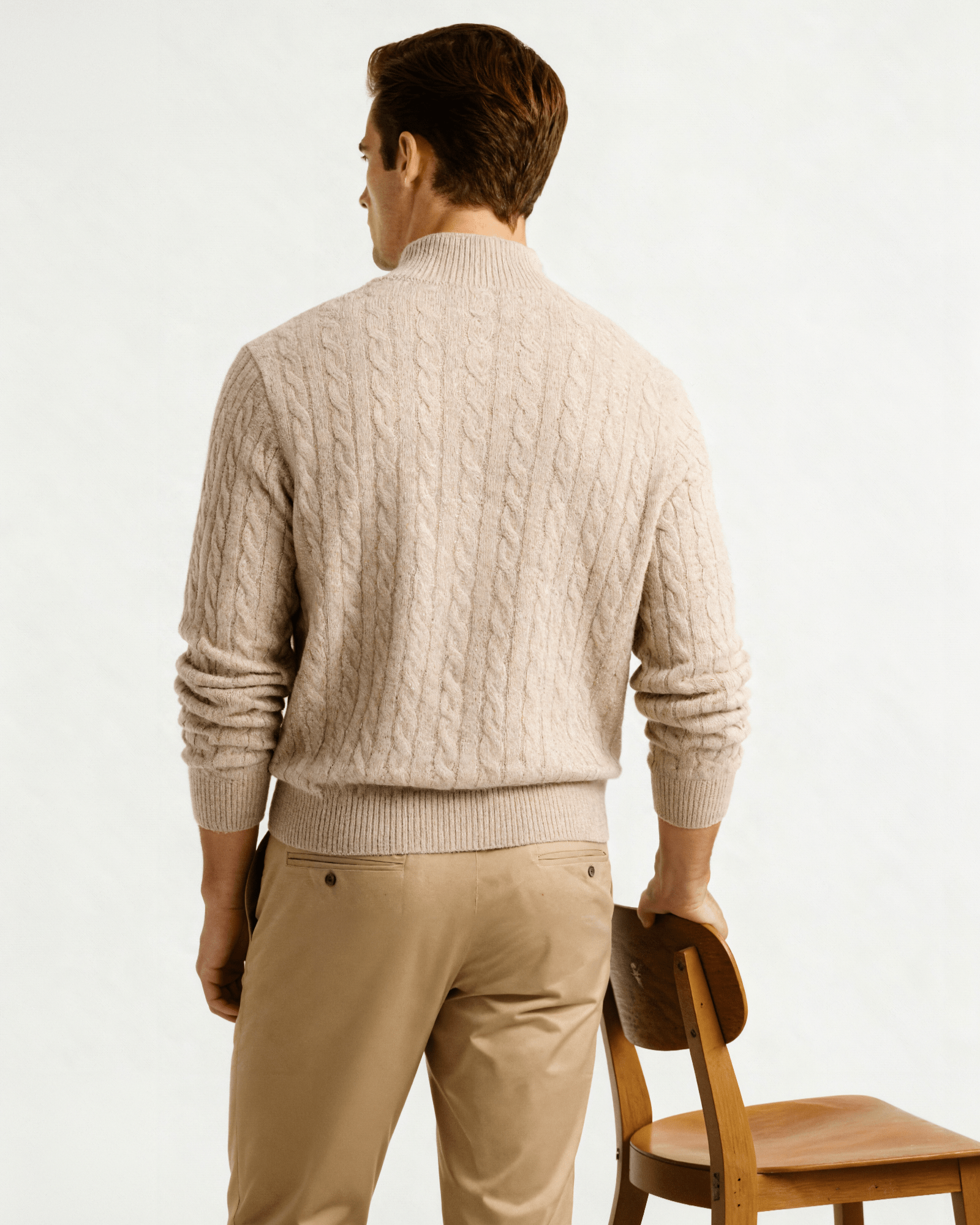 100% Cashmere Woven Half Zip - Belfaire & Co.