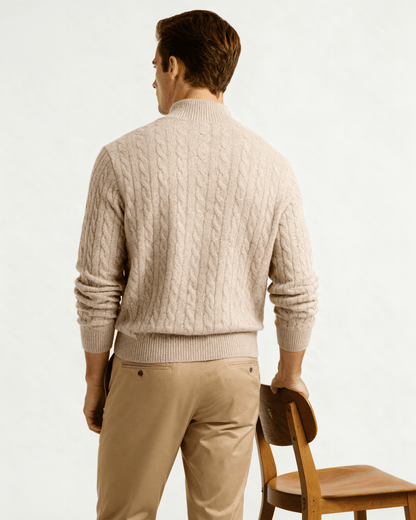 100% Cashmere Woven Half Zip - Belfaire & Co.