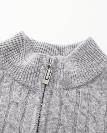 100% Cashmere Woven Half Zip - Belfaire & Co.