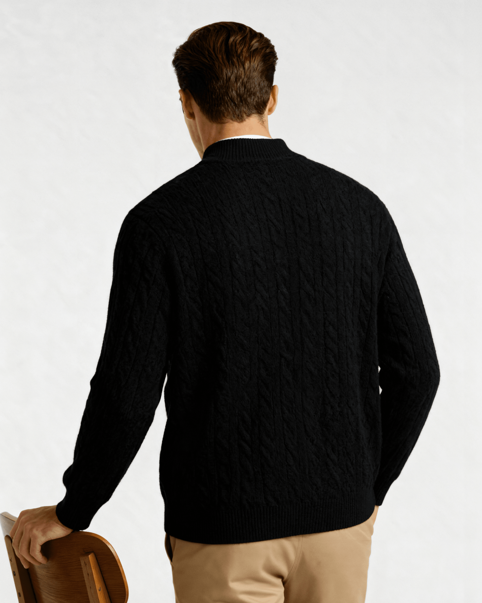 100% Cashmere Woven Half Zip - Belfaire & Co.