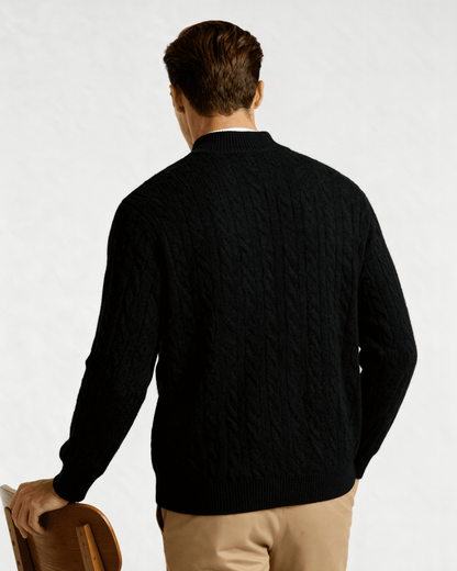 100% Cashmere Woven Half Zip - Belfaire & Co.