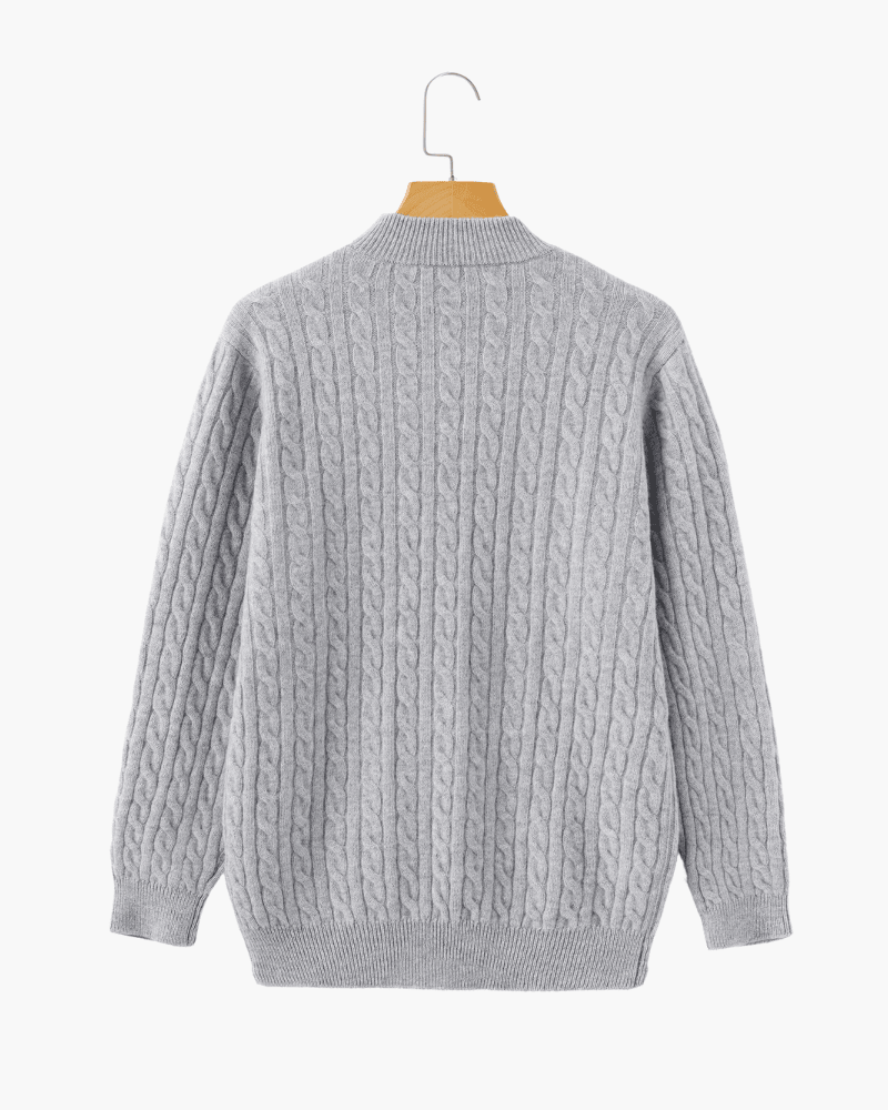 100% Cashmere Woven Half Zip - Belfaire & Co.