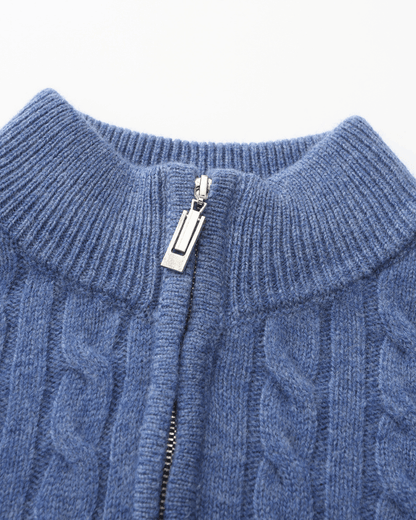 100% Cashmere Woven Half Zip - Belfaire & Co.