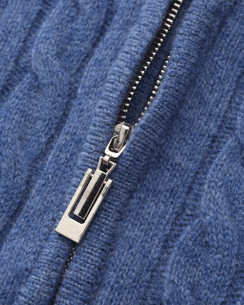 100% Cashmere Woven Half Zip - Belfaire & Co.