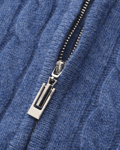 100% Cashmere Woven Half Zip - Belfaire & Co.