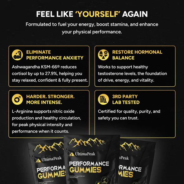PERFOMANCE GUMIES. your 6-in-1 support.
