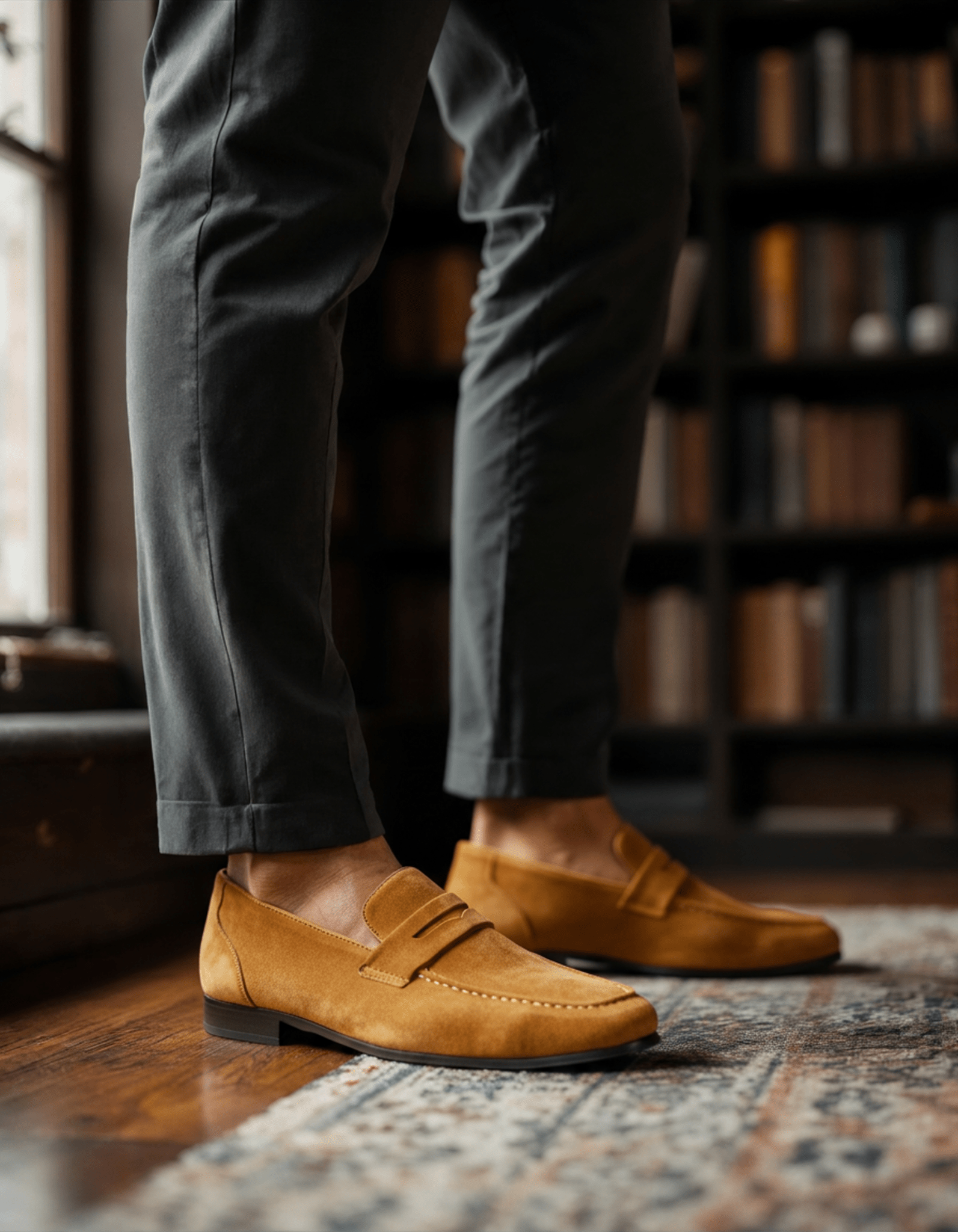 Belfaire Suede Penny Loafers - Belfaire & Co.