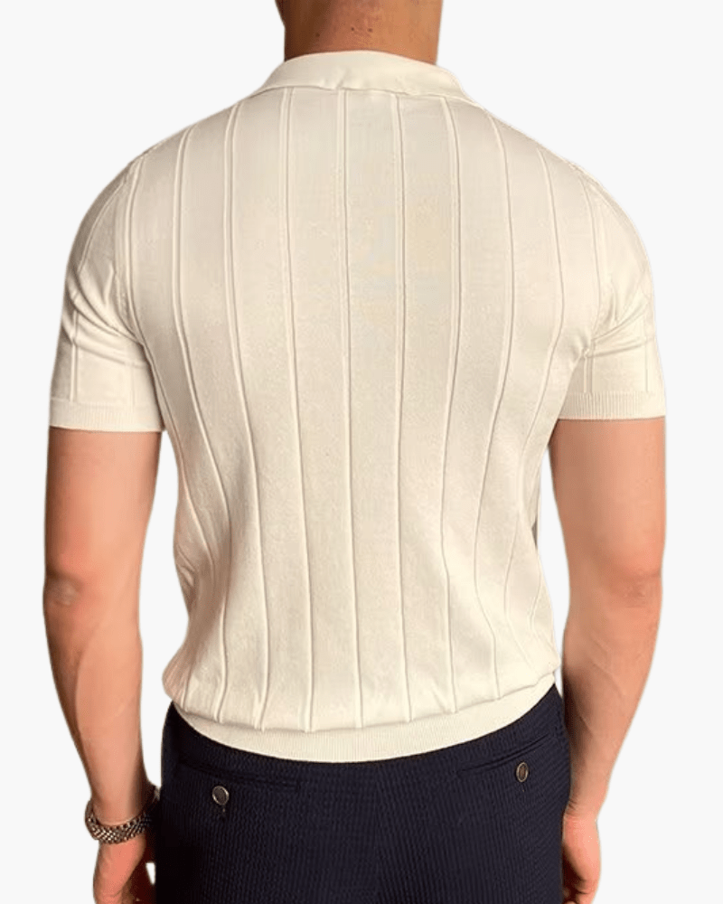 Cannes Ribbed Cotton Polo - Belfaire & Co.