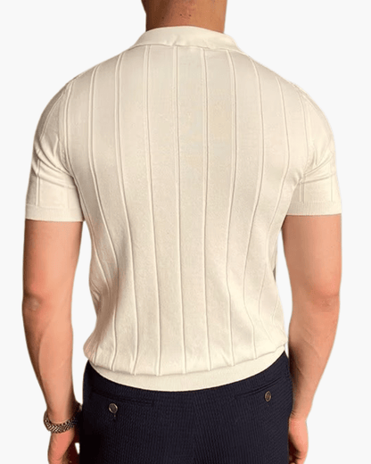 Cannes Ribbed Cotton Polo - Belfaire & Co.