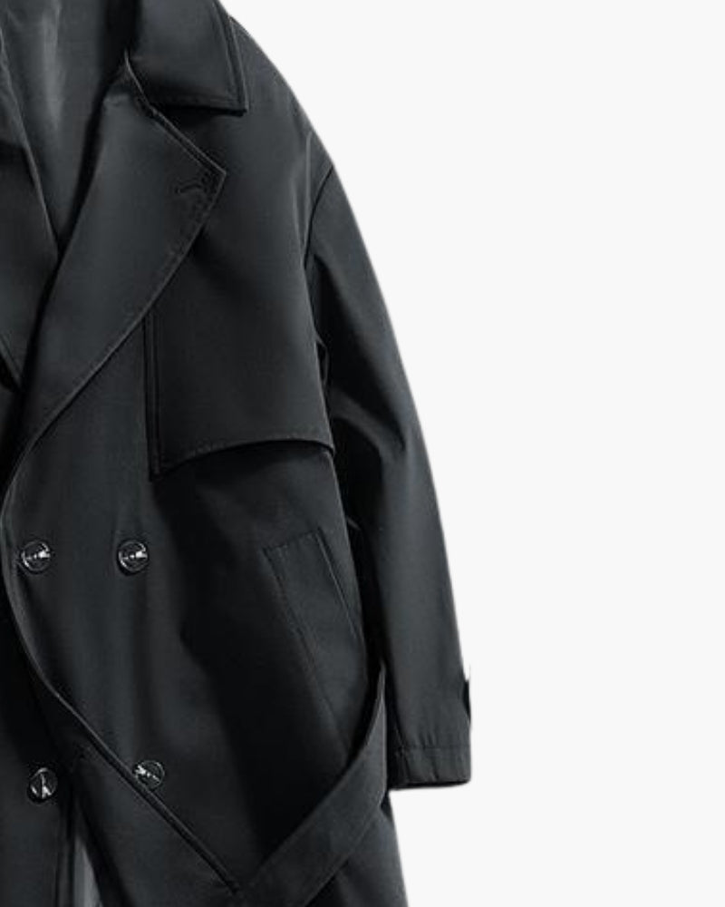 Classic Double - Breasted Trench Coat - Belfaire & Co.