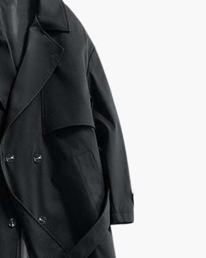 Classic Double - Breasted Trench Coat - Belfaire & Co.