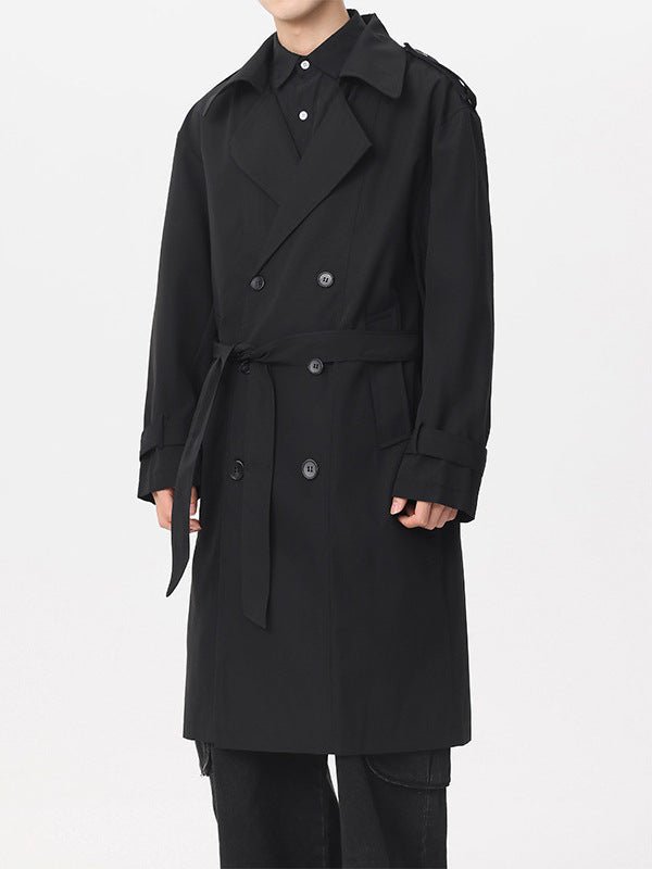 Classic Double - Breasted Trench Coat - Belfaire & Co.
