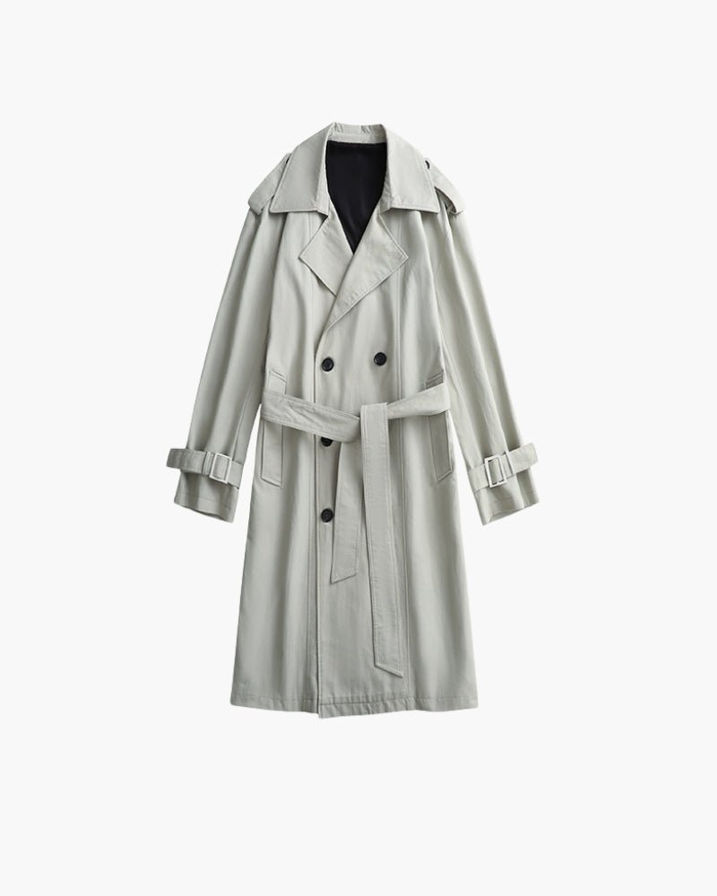 Classic Double - Breasted Trench Coat - Belfaire & Co.