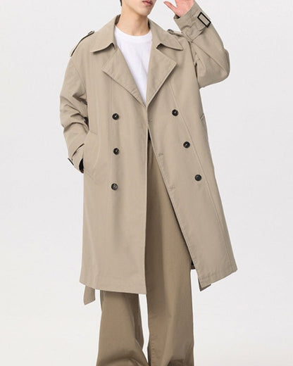 Classic Double - Breasted Trench Coat - Belfaire & Co.