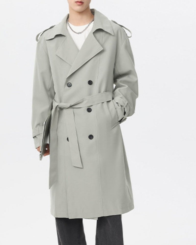 Classic Double - Breasted Trench Coat - Belfaire & Co.