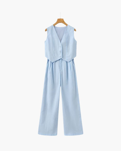 Classy Lady - Linen Two - piece Set - Belfaire & Co.