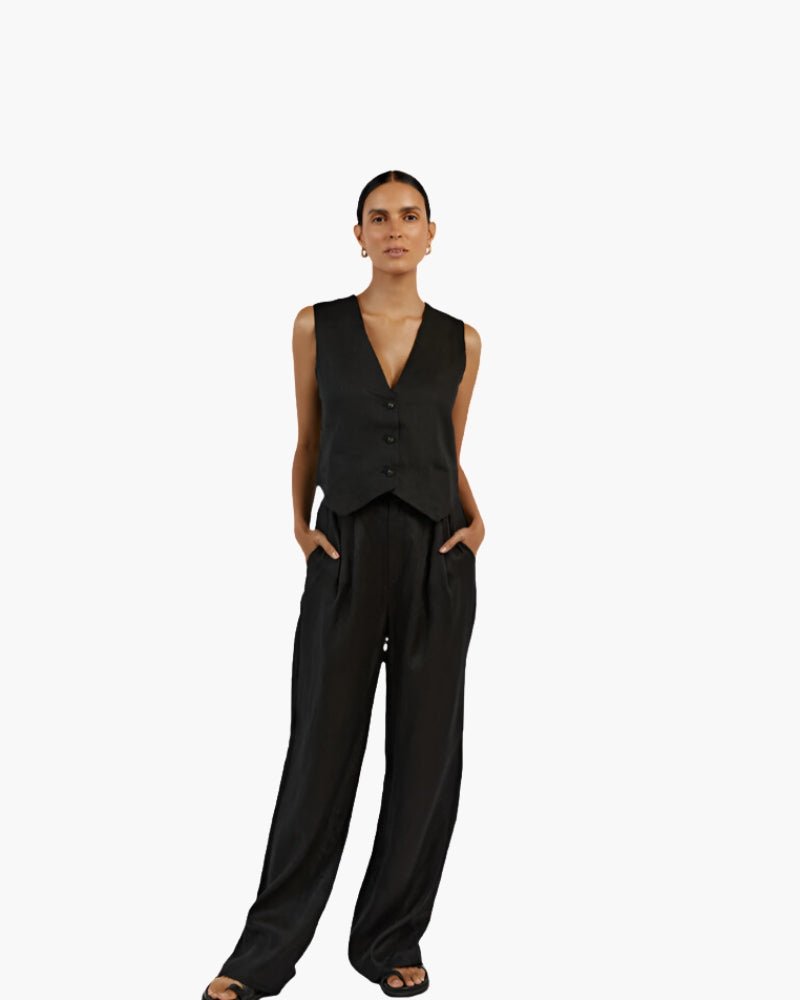 Classy Lady - Linen Two - piece Set - Belfaire & Co.