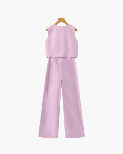 Classy Lady - Linen Two - piece Set - Belfaire & Co.