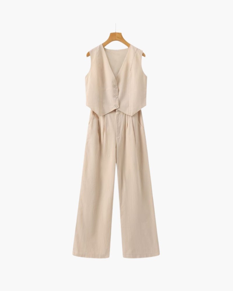 Classy Lady - Linen Two - piece Set - Belfaire & Co.