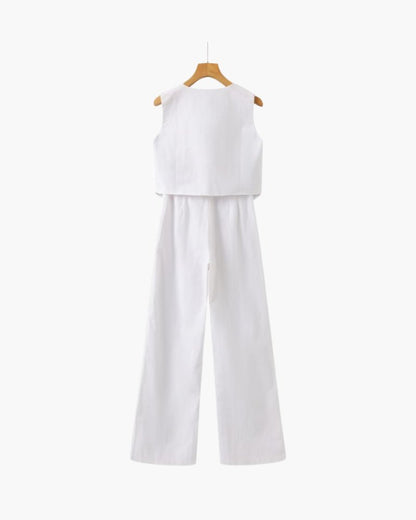 Classy Lady - Linen Two - piece Set - Belfaire & Co.