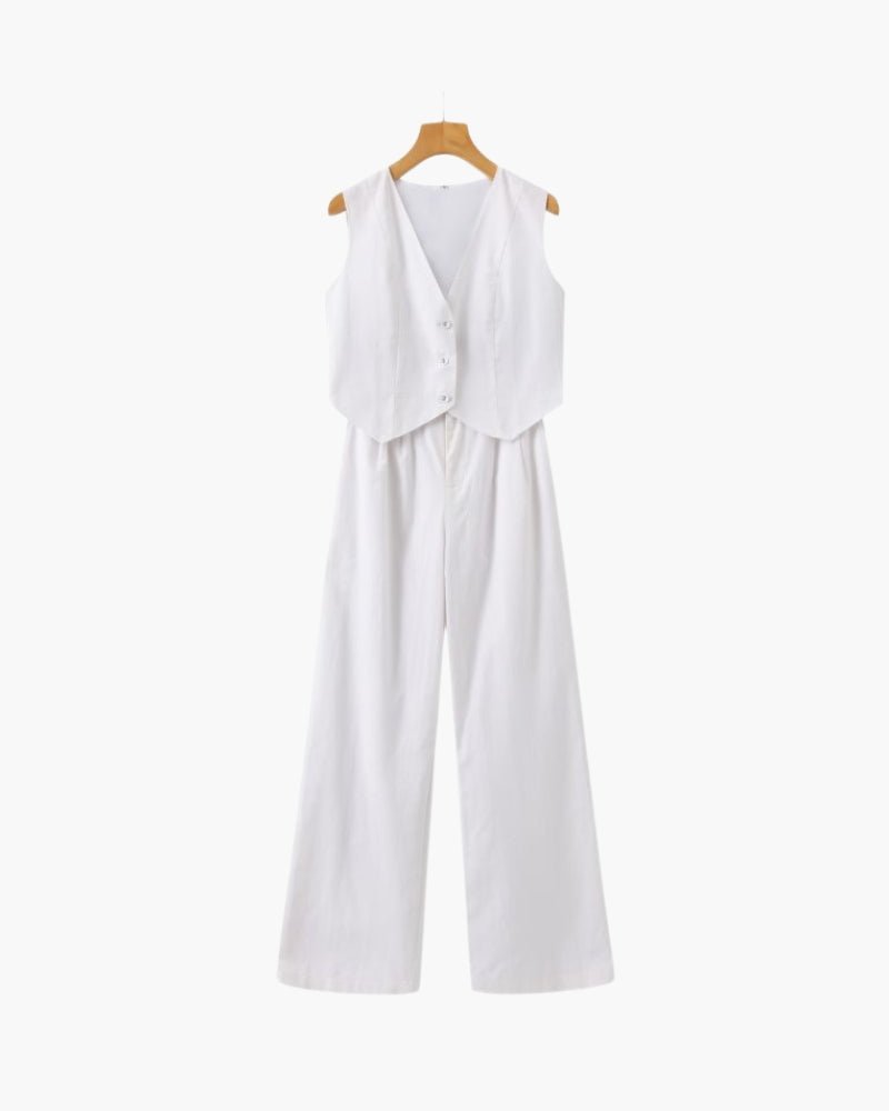 Classy Lady - Linen Two - piece Set - Belfaire & Co.