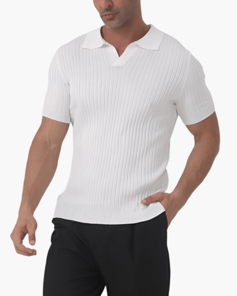 Florence - Ribbed Cotton Polo - Belfaire & Co.