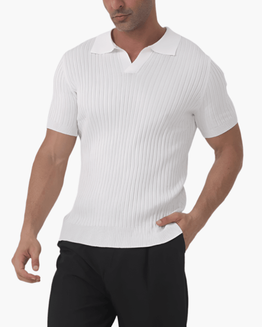 Florence - Ribbed Cotton Polo - Belfaire & Co.