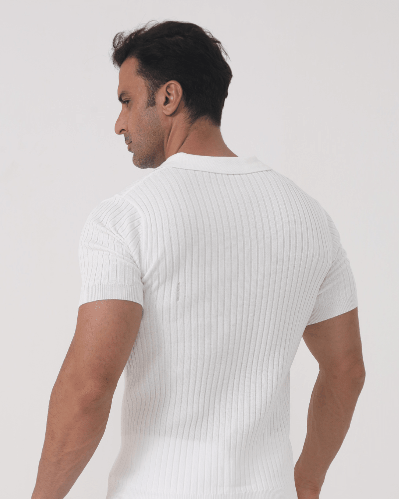 Florence - Ribbed Cotton Polo - Belfaire & Co.