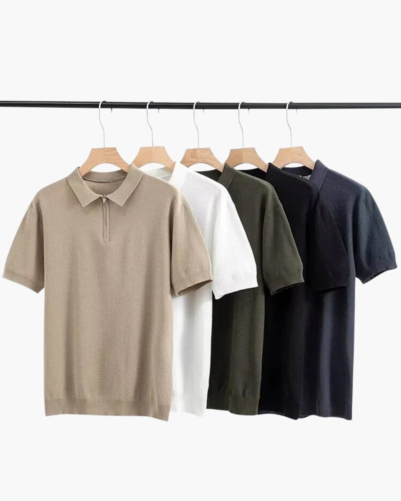 Marbella Zip Up Polo - Belfaire & Co.