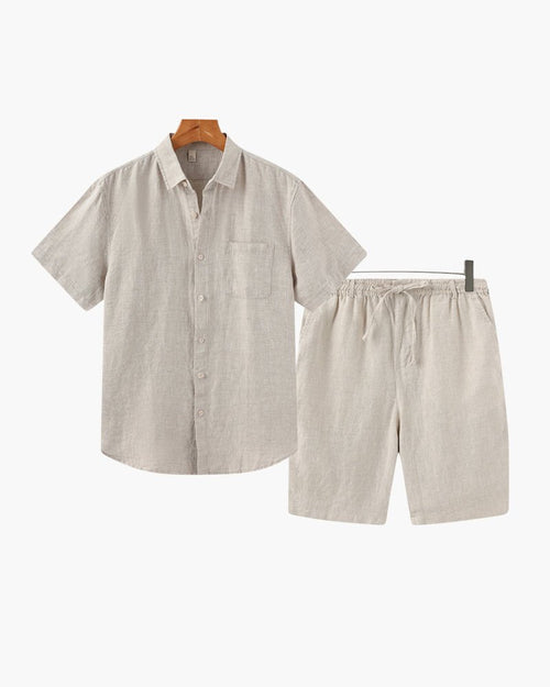 Old Money Linen Combo (Shorts) - Belfaire & Co.