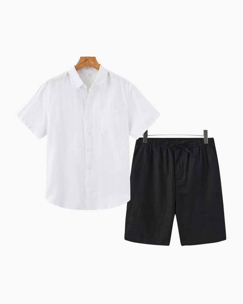 Old Money Linen Combo (Shorts) - Belfaire & Co.