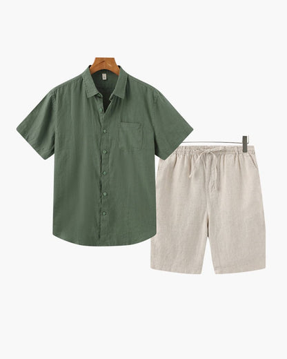 Old Money Linen Combo (Shorts) - Belfaire & Co.