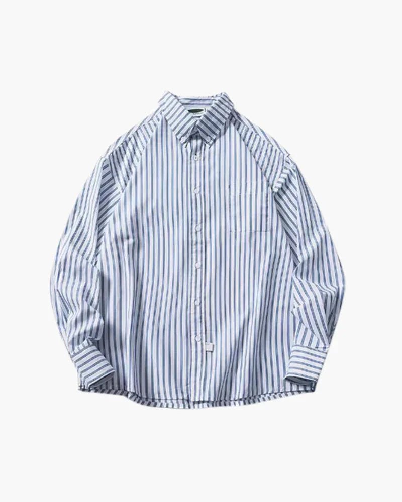 Oversized Striped Shirt - Belfaire & Co.