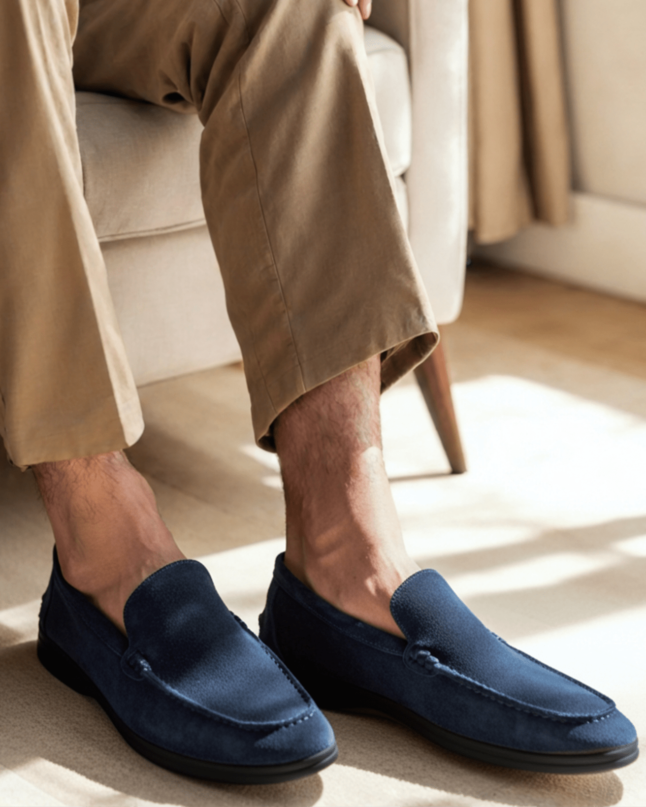 Premium Suede Loafers - Black Soles - Belfaire & Co.