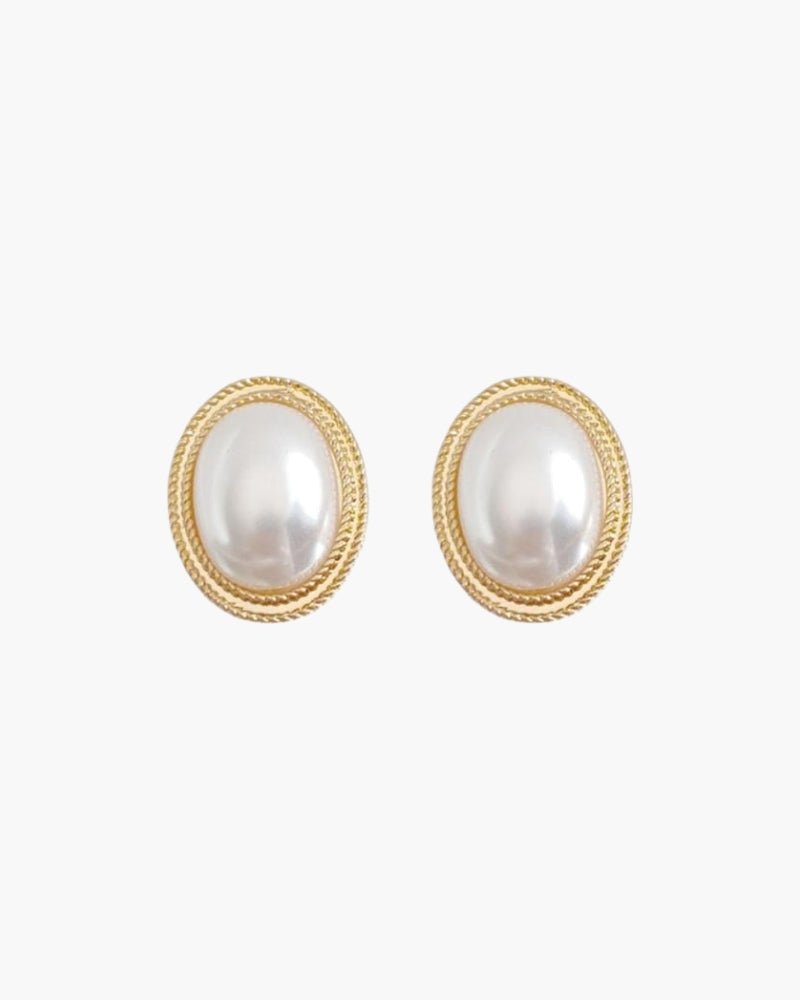 Radiance Oval Pearl Studs - Belfaire & Co.