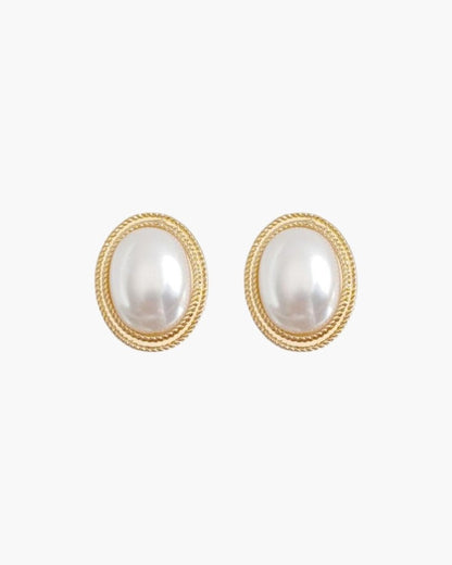 Radiance Oval Pearl Studs - Belfaire & Co.