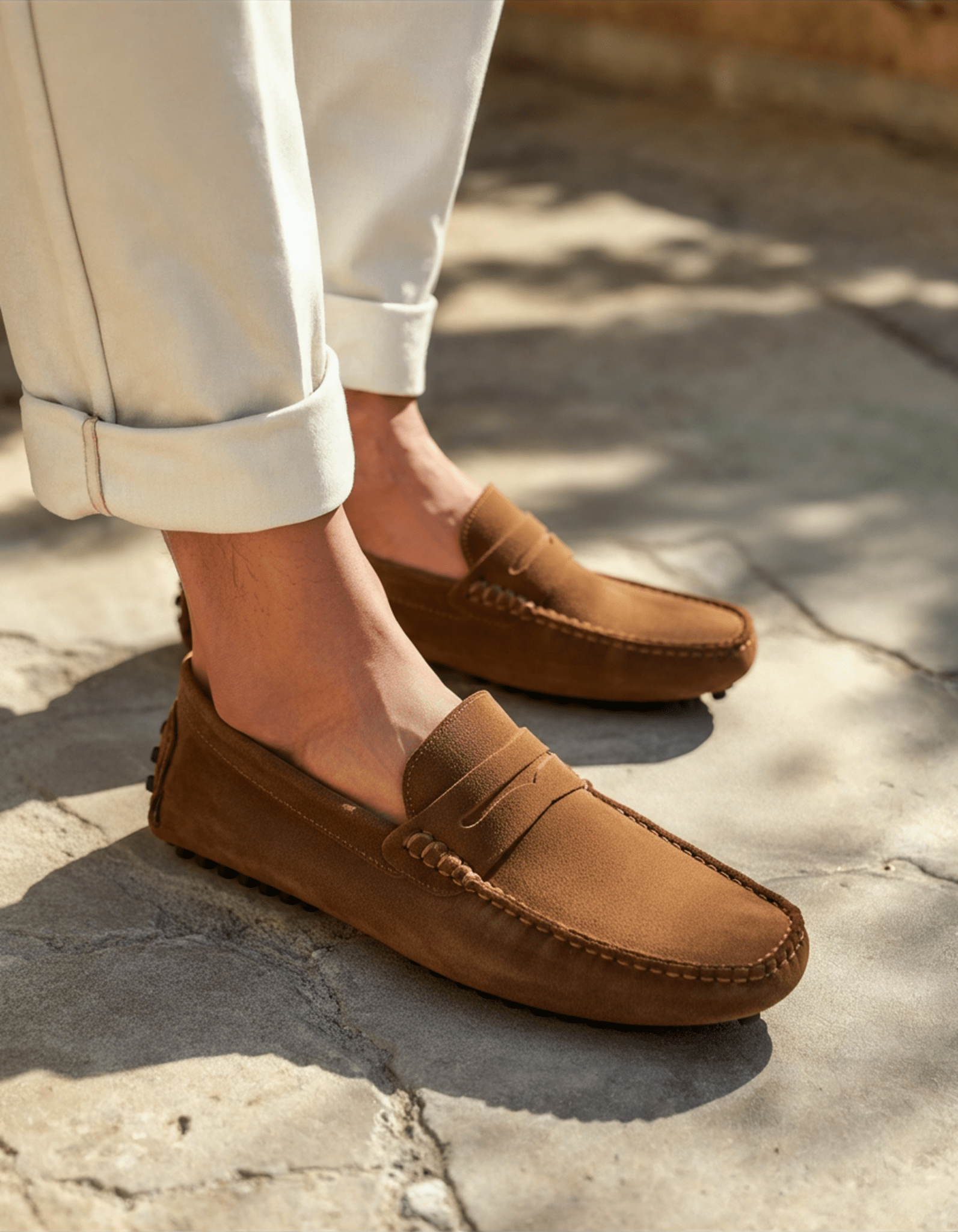 Suede Driver Loafers - Belfaire & Co.
