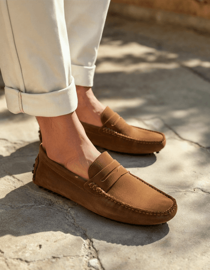 Suede Driver Loafers - Belfaire & Co.
