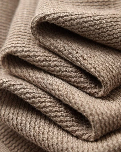 Textured Knit Polo Sweater - Belfaire & Co.