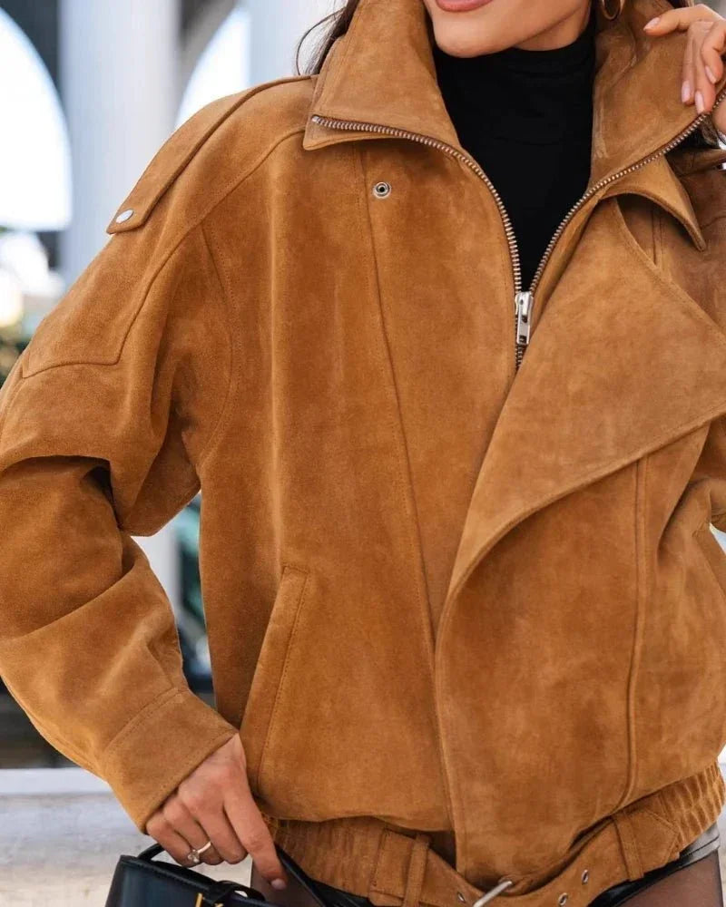 Vintage Suede Drape Jacket - Belfaire & Co.