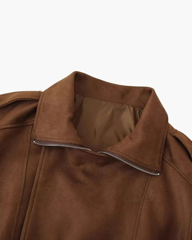 Vintage Suede Drape Jacket - Belfaire & Co.
