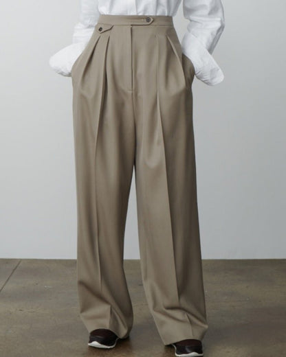 Woolen Oversized Pantalon - Belfaire & Co.