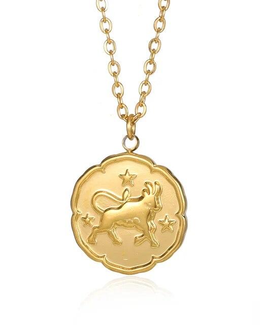 Zodiac Sign Necklace - Gold - Belfaire & Co.