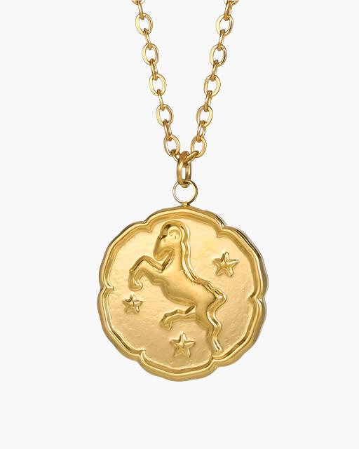 Zodiac Sign Necklace - Gold - Belfaire & Co.